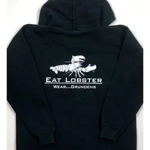 T-shirt De Pêche Grundens 'EAT FISH' - Noir/Blanc, Taille L, Homme, Manches Courtes